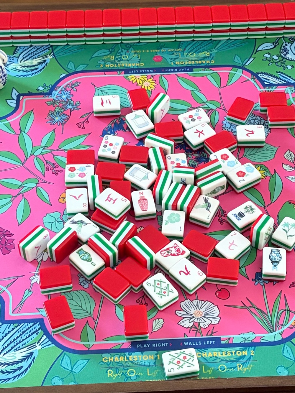 Colorful Red & Green Mahjong tiles - Picture 4 of 11